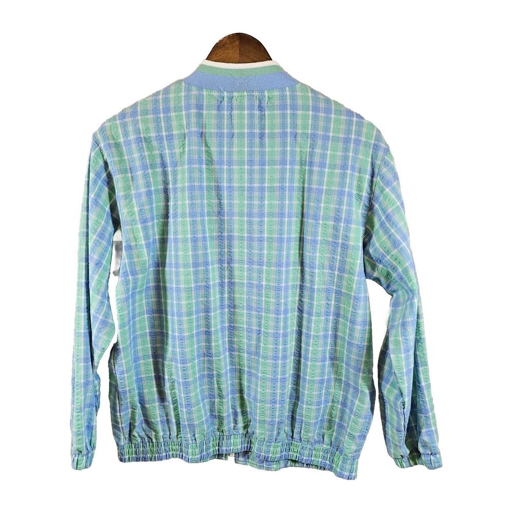 Blast Petites Jacket Cottagecore Grannycore Retro Floral Plaid Blue Green PS - Picture 2 of 12